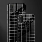 classic grid dark edition glass case for samsung galaxy m30s image-2