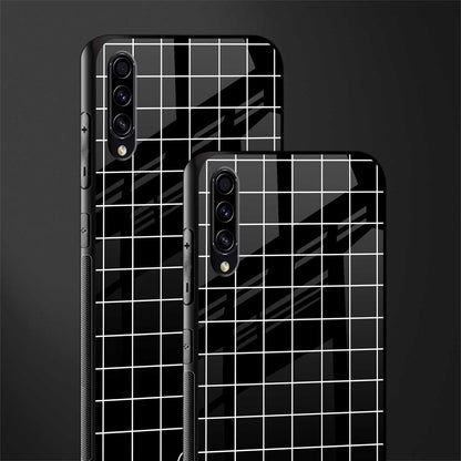classic grid dark edition glass case for samsung galaxy a50s image-2