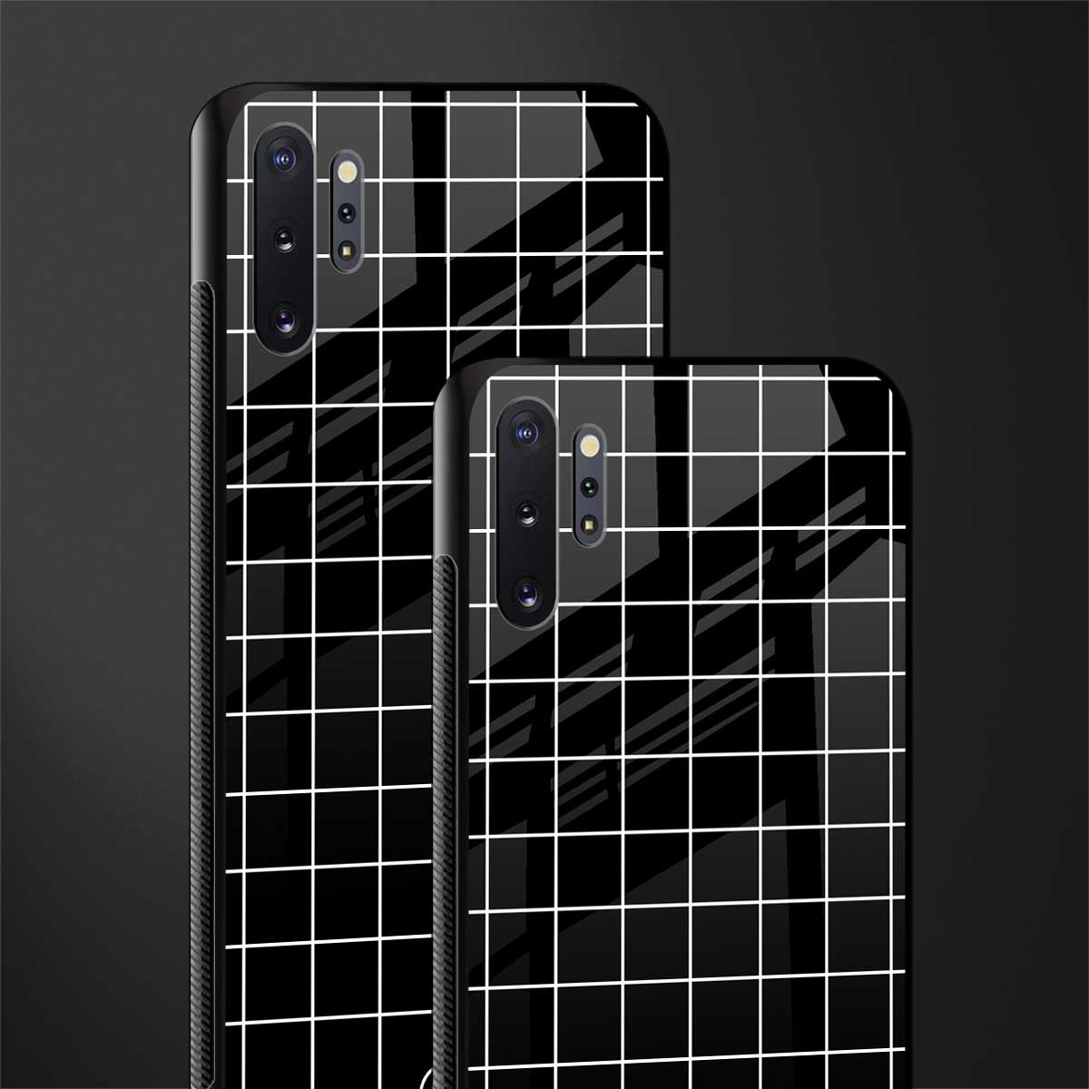classic grid dark edition glass case for samsung galaxy note 10 plus image-2