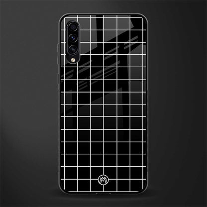 classic grid dark edition glass case for samsung galaxy a70 image