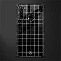 classic grid dark edition glass case for redmi note 8 image