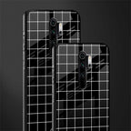 classic grid dark edition glass case for redmi note 8 pro image-2