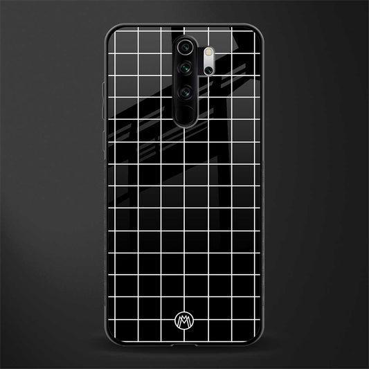 classic grid dark edition glass case for redmi note 8 pro image