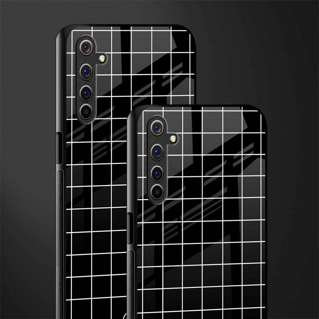 classic grid dark edition glass case for realme 6i image-2