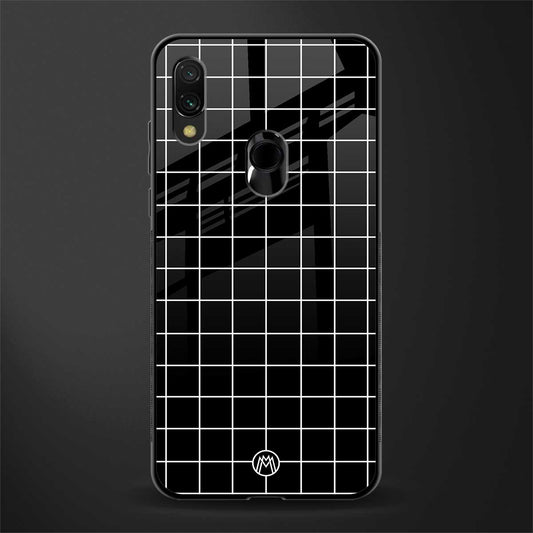 classic grid dark edition glass case for redmi y3 image