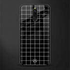 classic grid dark edition glass case for redmi 8 image
