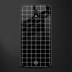 classic grid dark edition glass case for redmi 8a image