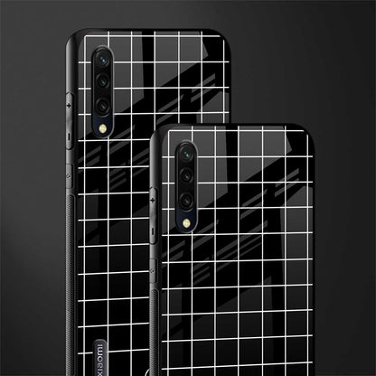 classic grid dark edition glass case for mi a3 redmi a3 image-2