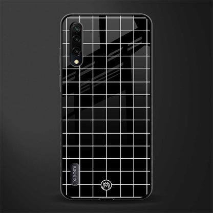 classic grid dark edition glass case for mi a3 redmi a3 image