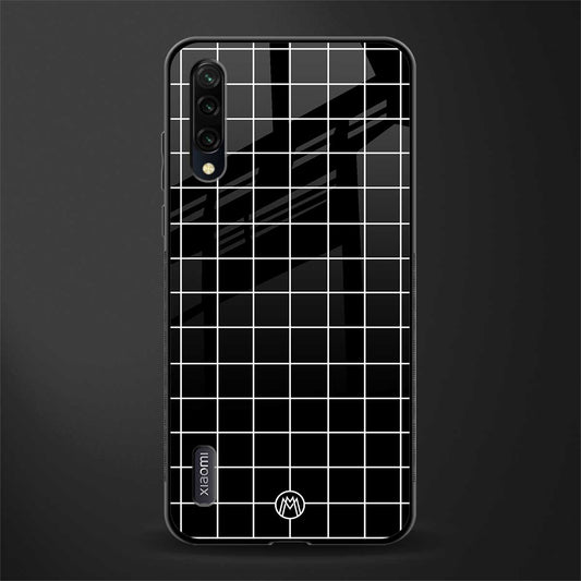 classic grid dark edition glass case for mi a3 redmi a3 image