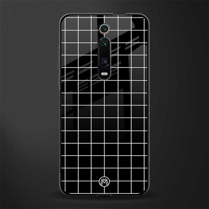 classic grid dark edition glass case for redmi k20 image