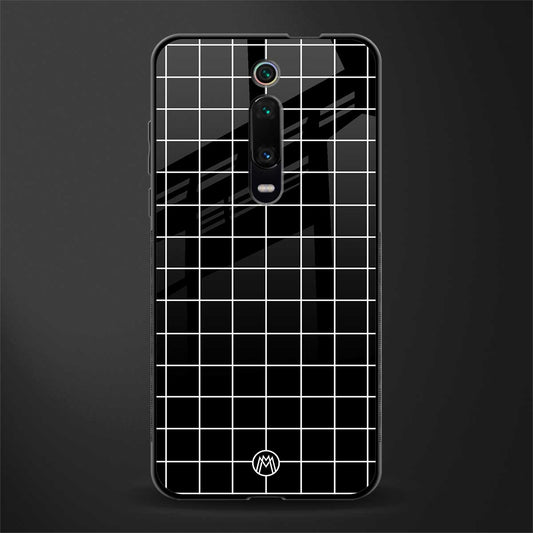 classic grid dark edition glass case for redmi k20 pro image