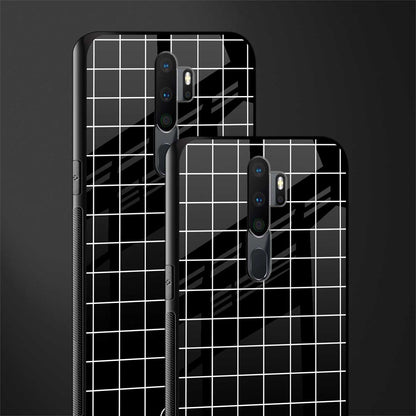 classic grid dark edition glass case for oppo a5 2020 image-2