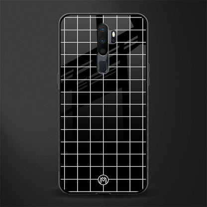 classic grid dark edition glass case for oppo a5 2020 image