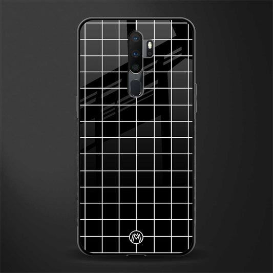 classic grid dark edition glass case for oppo a5 2020 image