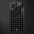 classic grid dark edition back phone cover | glass case for vivo y73