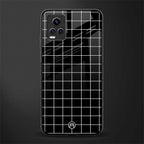 classic grid dark edition back phone cover | glass case for vivo y73