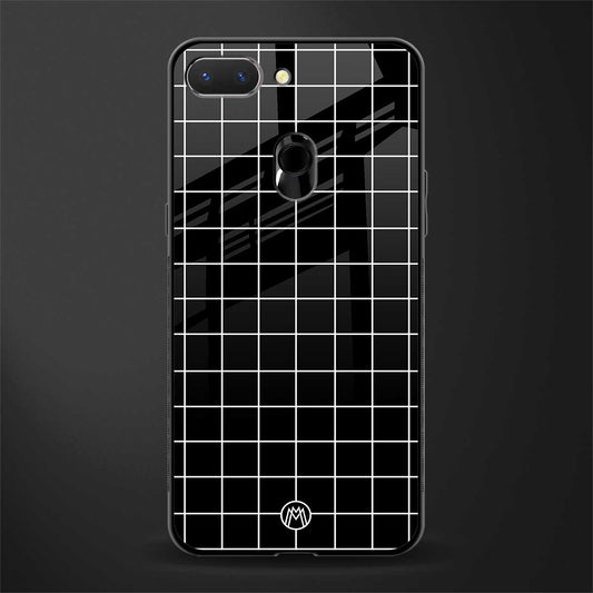 classic grid dark edition glass case for oppo a5 image