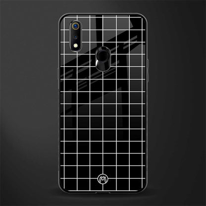 classic grid dark edition glass case for realme 3 pro image