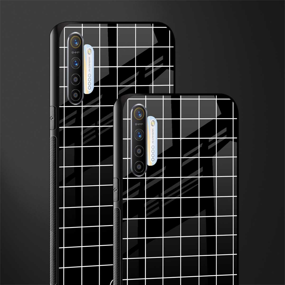classic grid dark edition glass case for realme xt image-2