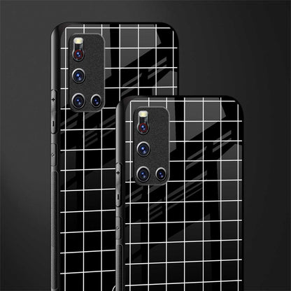 classic grid dark edition glass case for vivo v19 image-2