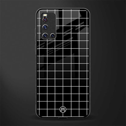 classic grid dark edition glass case for vivo v19 image