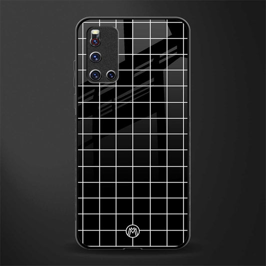 classic grid dark edition glass case for vivo v19 image