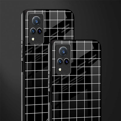 classic grid dark edition glass case for vivo v21 5g image-2