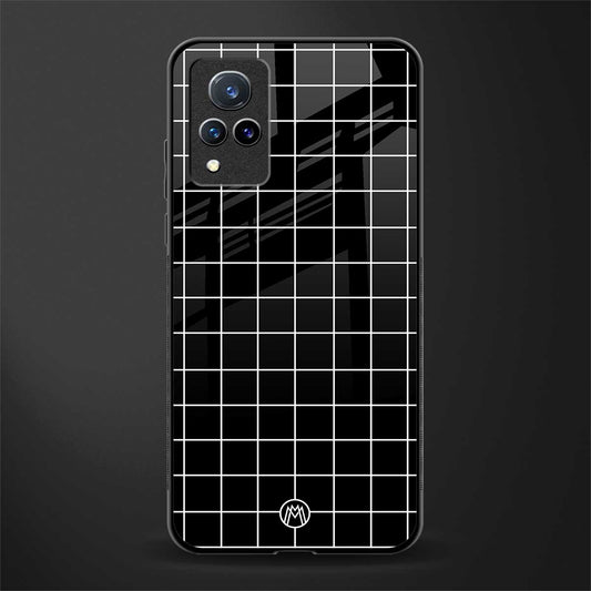 classic grid dark edition glass case for vivo v21 5g image