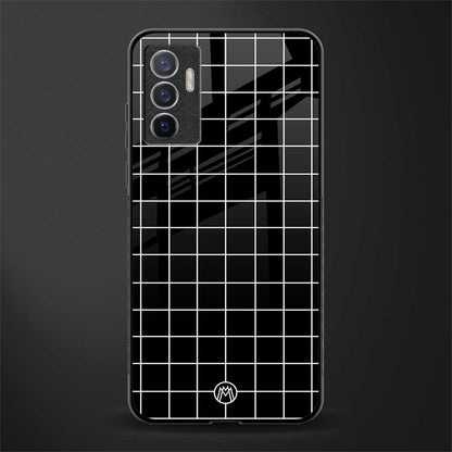 classic grid dark edition glass case for vivo v23e image