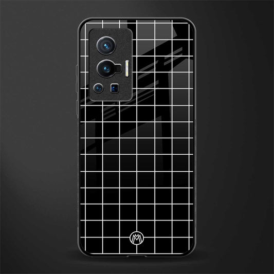classic grid dark edition glass case for vivo x70 pro image