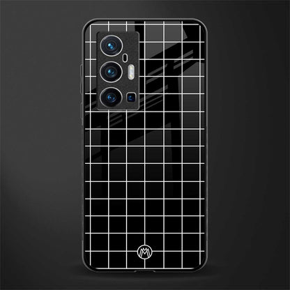 classic grid dark edition glass case for vivo x70 pro plus image