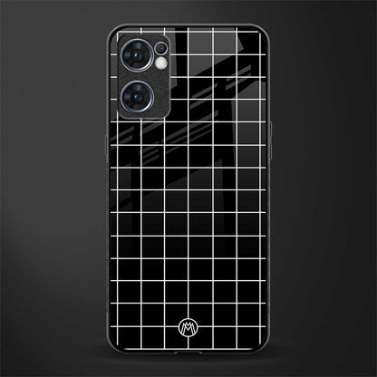 classic grid dark edition glass case for oppo reno7 5g image