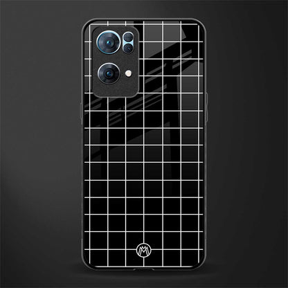 classic grid dark edition glass case for oppo reno7 pro 5g image