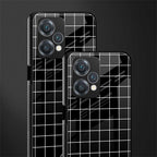 classic grid dark edition back phone cover | glass case for realme 9 pro 5g