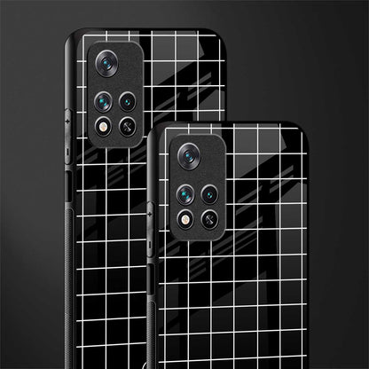 classic grid dark edition glass case for xiaomi 11i 5g image-2