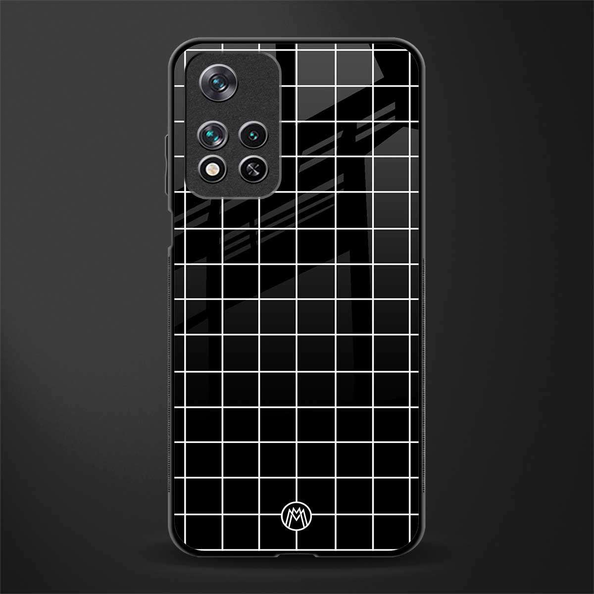 classic grid dark edition glass case for xiaomi 11i 5g image