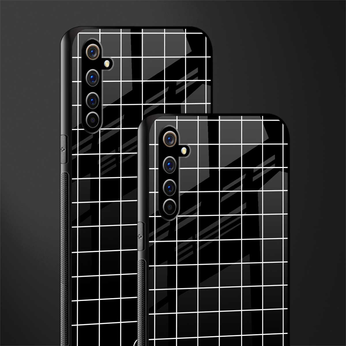 classic grid dark edition glass case for realme x50 pro image-2