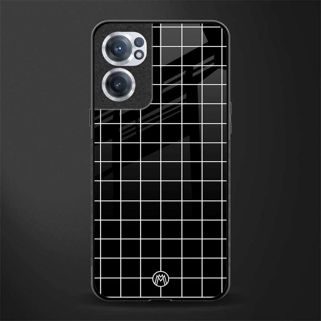 classic grid dark edition glass case for oneplus nord ce 2 5g image