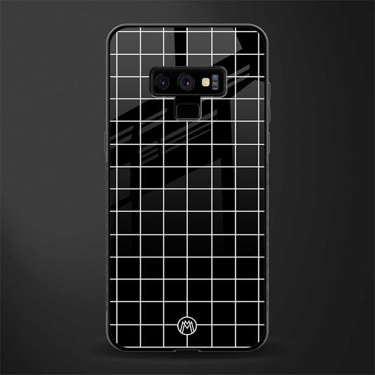 classic grid dark edition glass case for samsung galaxy note 9 image