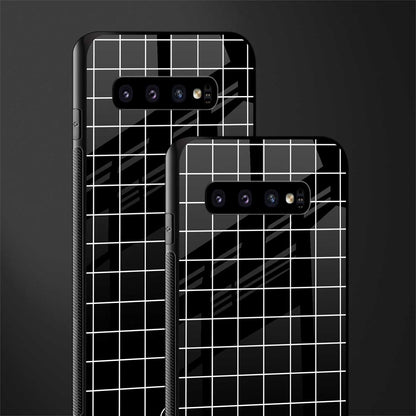 classic grid dark edition glass case for samsung galaxy s10 plus image-2