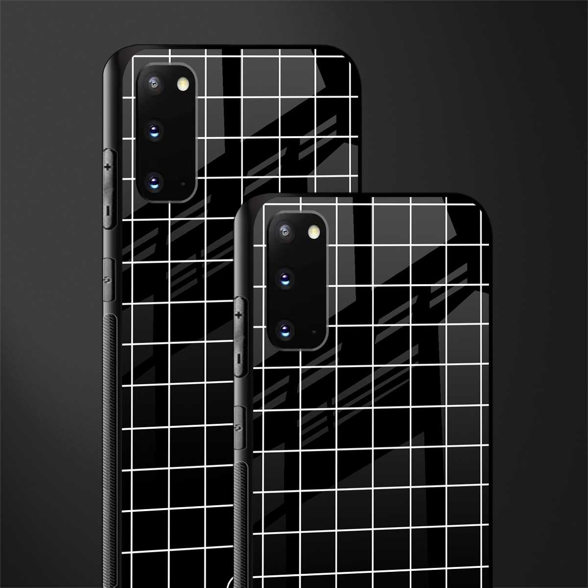 classic grid dark edition glass case for samsung galaxy s20 image-2