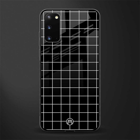 classic grid dark edition glass case for samsung galaxy s20 image