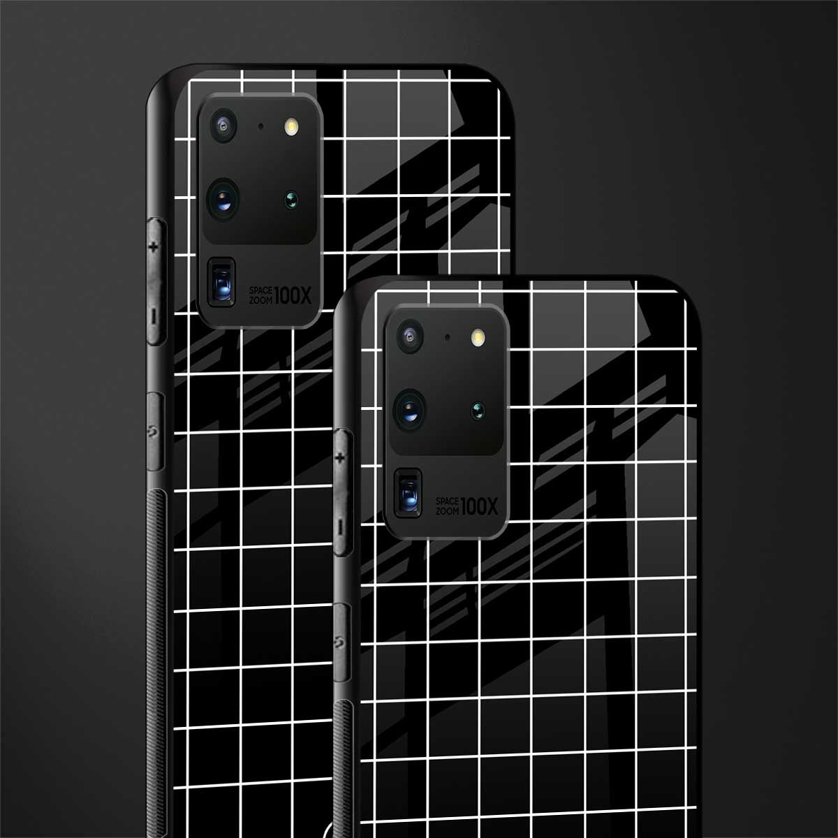 classic grid dark edition glass case for samsung galaxy s20 ultra image-2