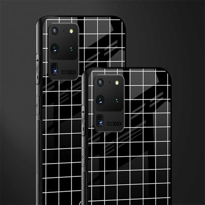 classic grid dark edition glass case for samsung galaxy s20 ultra image-2