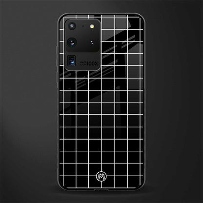 classic grid dark edition glass case for samsung galaxy s20 ultra image