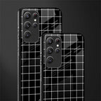 classic grid dark edition glass case for samsung galaxy s22 ultra 5g image-2