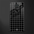 classic grid dark edition glass case for redmi note 9 image