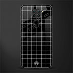 classic grid dark edition glass case for redmi note 9 image
