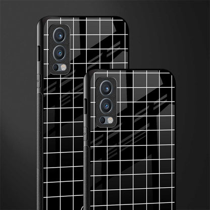 classic grid dark edition glass case for oneplus nord 2 5g image-2